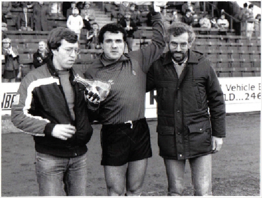 LW presentation to John Burridge - early-eighties at Sheffield United s